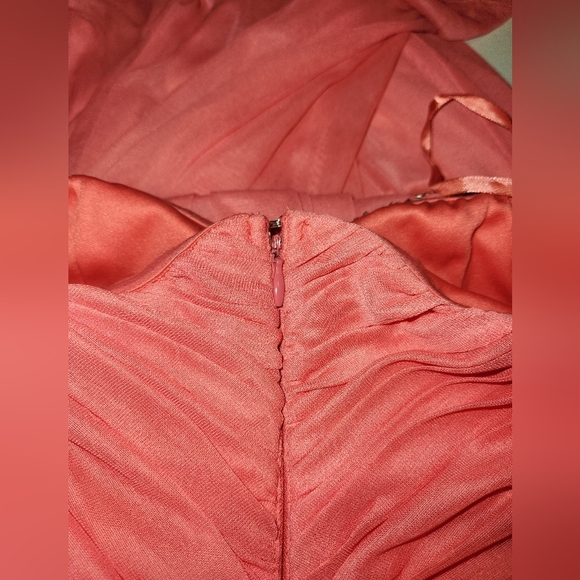 As U Wish Coral Strapless Prom Dress - Picture 12 of 14